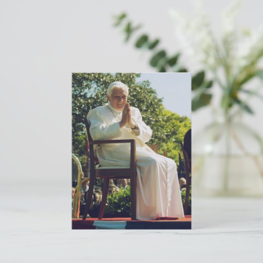 Duitse paus Benedictus Briefkaart (Staand voorkant)