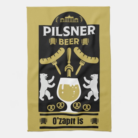 Duitse Pilsner Beer Drinkers Theedoek (Verticaal)