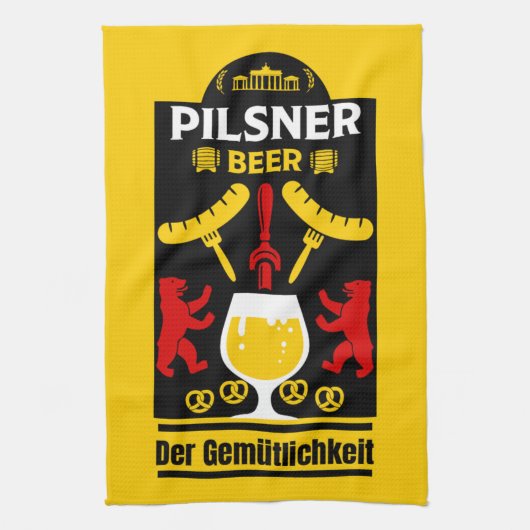 Duitse Pilsner Beer Drinkers Theedoek (Verticaal)