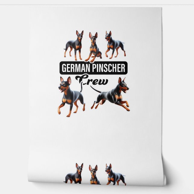 Duitse Pinscher Crew  Behang (Afrollen)