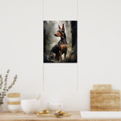 Duitse Pinscher Dog Art Print Poster (Keuken)