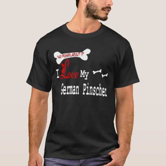 Duitse Pinscher (I Love) Apparel T-shirt (Voorkant)