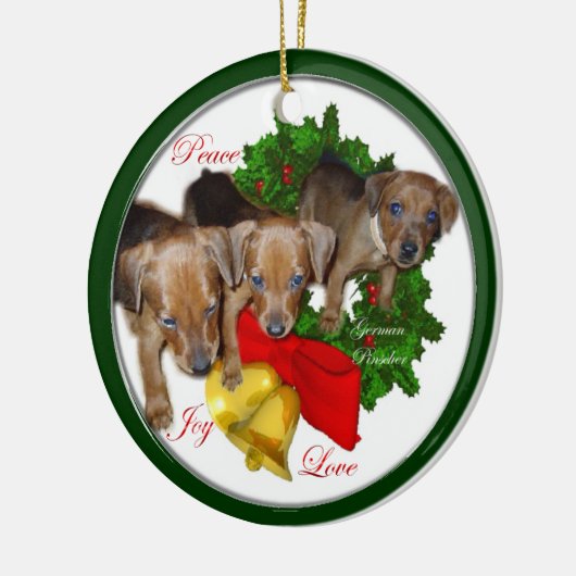 Duitse Pinscher Kerst Cadeaus Ornament (Links)
