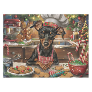 Duitse Pinscher Kerstbakfeest: Feestelijke Kerst Tafelkleed