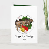 Duitse Pinscher-kerstcadeautjes Feestdagen Kaart (Achterkant)