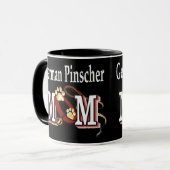 Duitse Pinscher MOM Gifts Mok (Voorkant links)