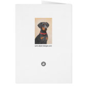 Duitse Pinscher Schilderij Originele Dier Kunst (Achterkant)
