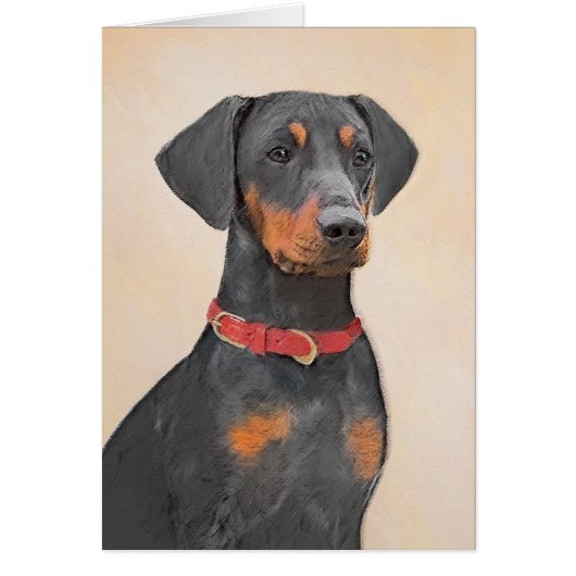 Duitse Pinscher Schilderij Originele Dier Kunst (Voorkant)