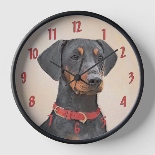 Duitse Pinscher Schilderij Originele Dier Kunst (Voorkant)