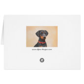Duitse Pinscher Schilderij Originele Dier Kunst (Achterkant Horizontaal)
