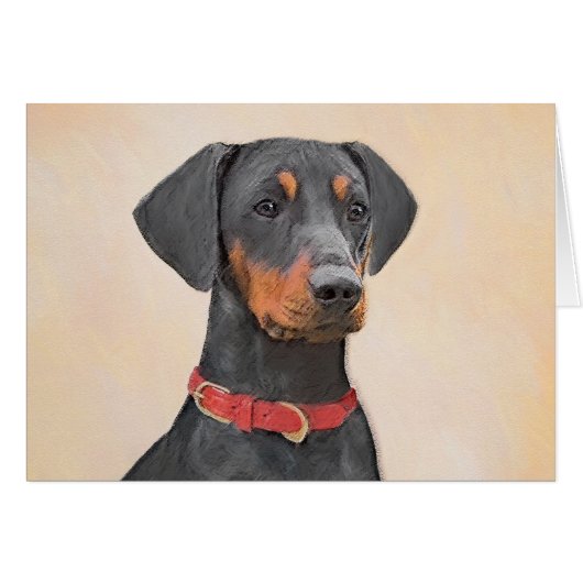Duitse Pinscher Schilderij Originele Dier Kunst (Voorkant Horizontaal)