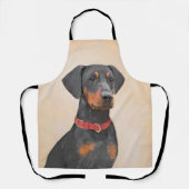 Duitse Pinscher Schilderij Originele Dier Kunst Schort (Voorkant)