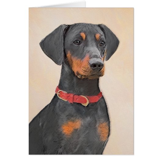 Duitse Pinscher Schilderij Originele Dierenkunst (Voorkant)