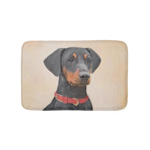 Duitse Pinscher Schilderij Originele Dierenkunst Badmat