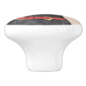 Duitse Pinscher Schilderij Originele Dierenkunst Keramische Knop (Zijkant)