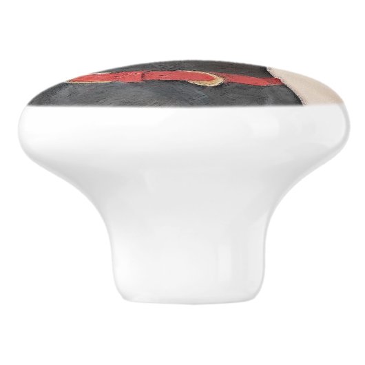 Duitse Pinscher Schilderij Originele Dierenkunst Keramische Knop (Zijkant)