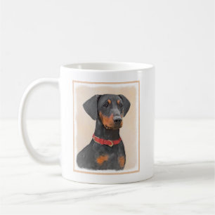 Duitse Pinscher Schilderij Originele Dierenkunst Koffiemok