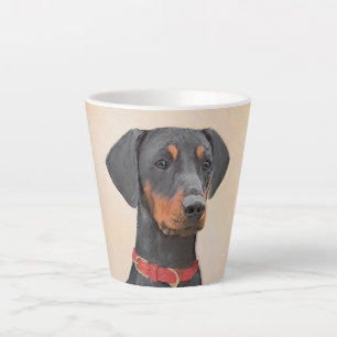 Duitse Pinscher Schilderij Originele Dierenkunst Latte Mok