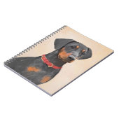 Duitse Pinscher Schilderij Originele Dierenkunst Notitieboek (Linkerzijde)