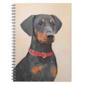 Duitse Pinscher Schilderij Originele Dierenkunst Notitieboek (Voorkant)
