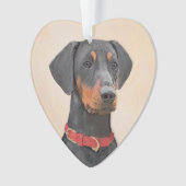 Duitse Pinscher Schilderij Originele Dierenkunst Ornament (voorkant)