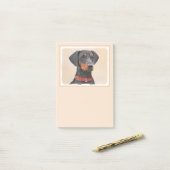 Duitse Pinscher Schilderij Originele Dierenkunst Post-it® Notes (Op bureau)