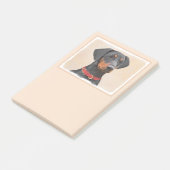 Duitse Pinscher Schilderij Originele Dierenkunst Post-it® Notes (Schuin)