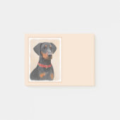 Duitse Pinscher Schilderij Originele Dierenkunst Post-it® Notes (Voorkant)