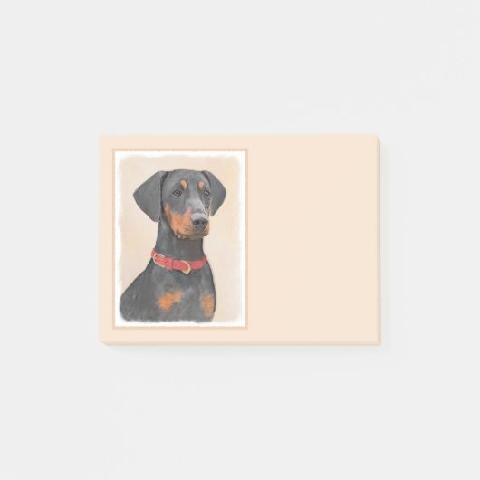 Duitse Pinscher Schilderij Originele Dierenkunst Post-it® Notes (Voorkant)