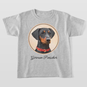 Duitse Pinscher Schilderij Originele Dierenkunst T-shirt