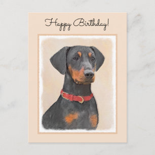 Duitse Pinscher-schilderkunst Briefkaart