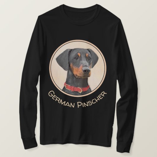 Duitse Pinscher-schilderkunst T-shirt (Design voorkant)