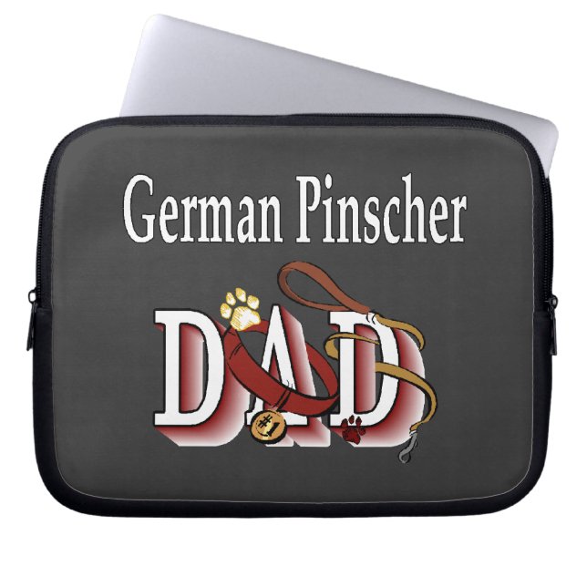 Duitse Pinscher vader Laptop Sleeve (Voorkant)