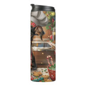 Duitse Pinscher Vakantie Bakken: Feestelijke Kerst Thermosbeker (Geroteerd rechts)