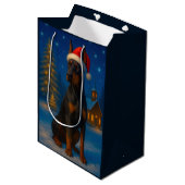 Duitse Pinscher Vakantie Medium Cadeauzakje (Voorkant Gekanteld)