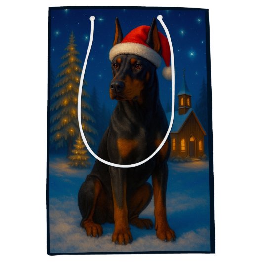 Duitse Pinscher Vakantie Medium Cadeauzakje (Voorkant)