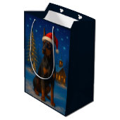 Duitse Pinscher Vakantie Medium Cadeauzakje (Achterkant Gekanteld)