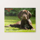 Duitse Pointer Dog. Legpuzzel (Horizontaal)