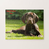 Duitse Pointer Dog. Legpuzzel (Horizontaal)