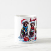 Duitse Pointer Kerstmuts gewei elf Kerstmis Koffiemok (Center)