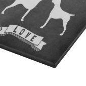 Duitse Pointer Silhouetten Liefde Snijplank (Hoek)
