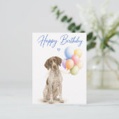 Duitse Pointer Verjaardag Briefkaart (Staand voorkant)