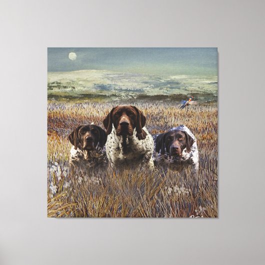 Duitse pointers  canvas afdruk (Voorkant)
