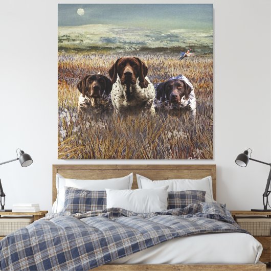 Duitse pointers  canvas afdruk (Insitu (Slaapkamer))