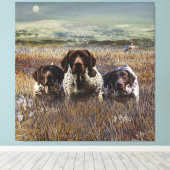Duitse pointers  canvas afdruk (Insitu (Houten vloer))