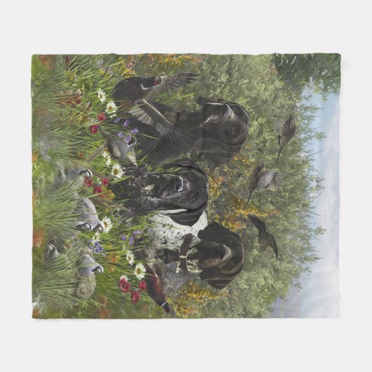 Duitse pointers   fleece deken (Voorkant (Horizontaal))