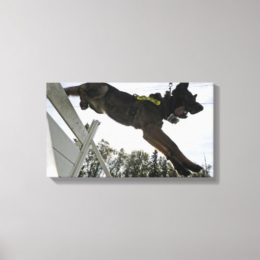 Duitse politie-hond Shepherd Canvas Afdruk (Voorkant)