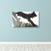 Duitse politie-hond Shepherd Canvas Afdruk (Insitu (Houten vloer))