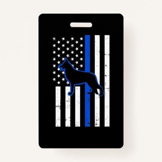 Duitse politie Shepherd Dog K9 Patriotic Badge (Voorkant)