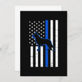 Duitse politie Shepherd Dog K9 Patriotic Bedankkaart (Voorkant / Achterkant)